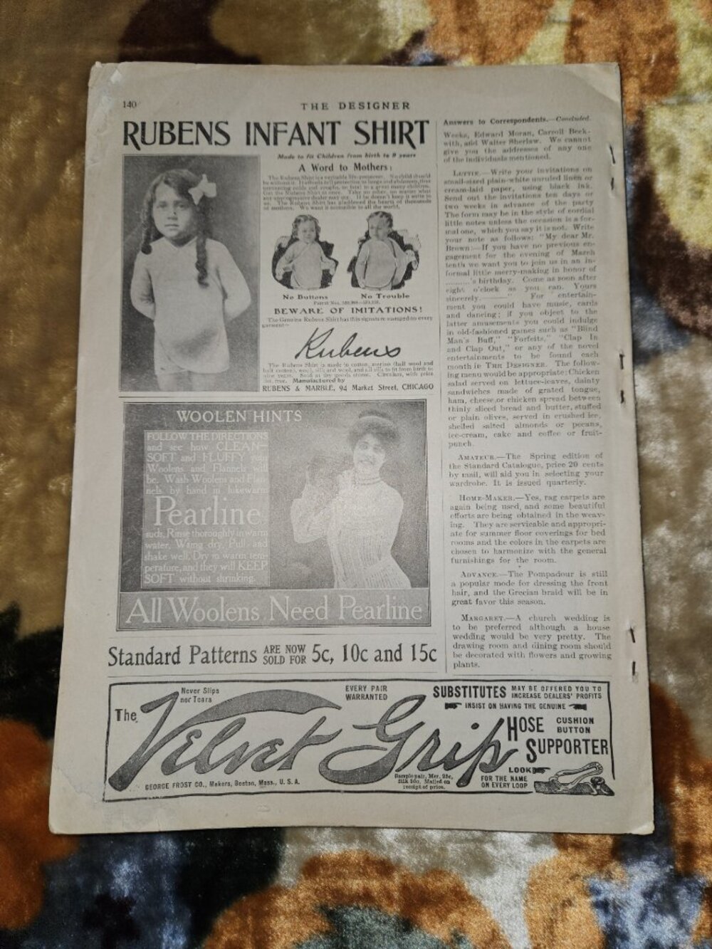 MARCH 1906 DESIGNER MAGAZINE BOOK NEWS INSTRUCTIONS CORSETS ANTIQUE SEWING - Picture 4 of 9
